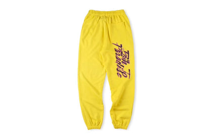 Hellstar Flame Flare Sweatpants Yellow New