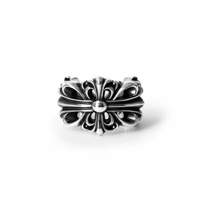 CHROME HEARTS DOUBLE FLORAL RING