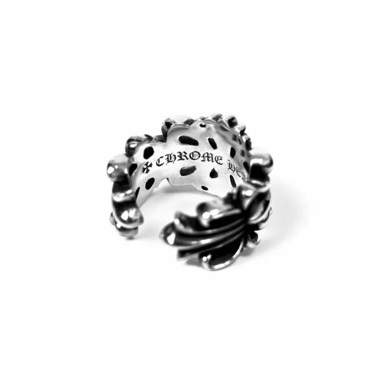 CHROME HEARTS DOUBLE FLORAL RING