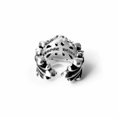 CHROME HEARTS DOUBLE FLORAL RING