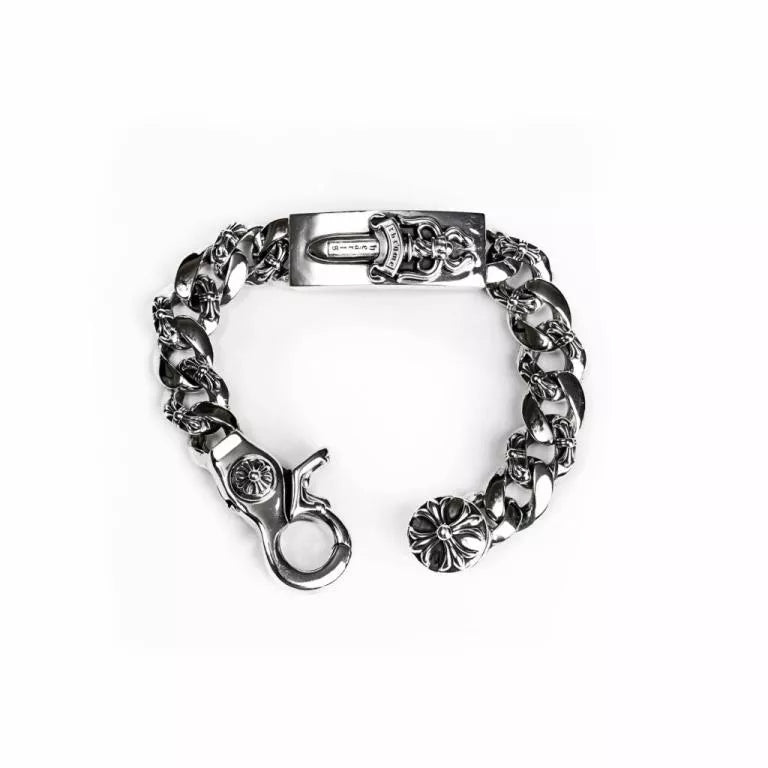 DAGGER ID FANCY LINK CLIP BRACELET